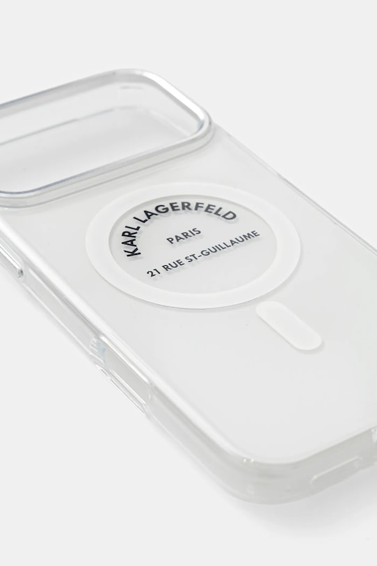 Karl Lagerfeld etui na telefon iPhone 17 Pro Max KLHMP17XHKRSGPT transparentny AA00