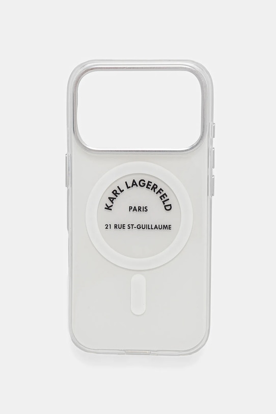 Karl Lagerfeld etui na telefon iPhone 17 Pro na tablet transparentny KLHMP17LHKRSGPT