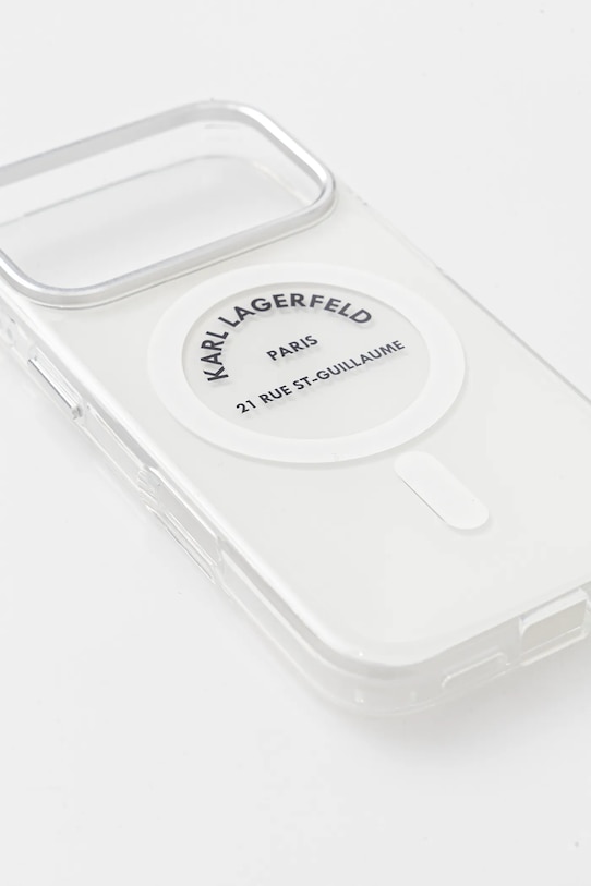 Karl Lagerfeld etui na telefon iPhone 17 Pro KLHMP17LHKRSGPT transparentny AA00