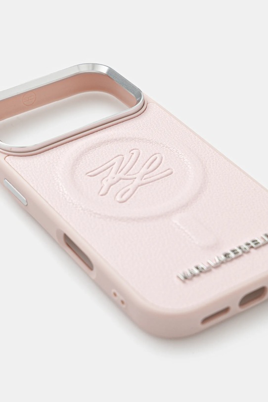 Karl Lagerfeld etui na telefon iPhone 17 Pro KLHMP17LPGFKLRDP różowy AA00