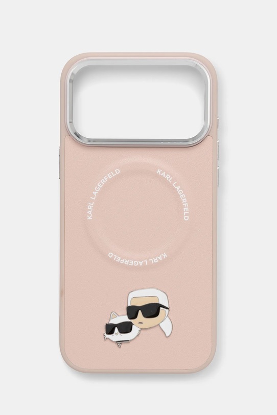 Karl Lagerfeld etui na telefon iPhone 17 Pro Max na telefon różowy KLHMP17XPSMLRKCP
