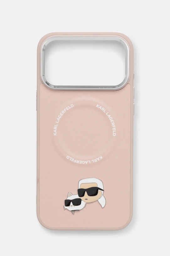 Karl Lagerfeld etui na telefon iPhone 17 Pro Max na telefon różowy KLHMP17XPSMLRKCP