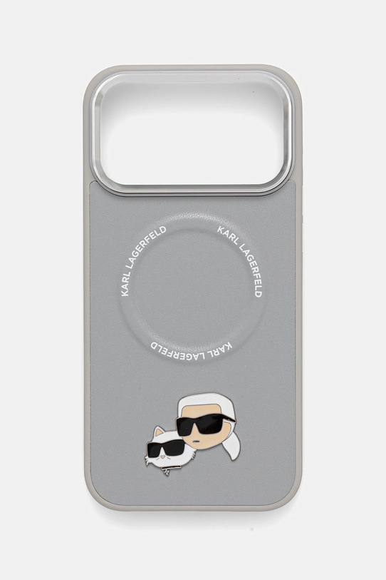 Karl Lagerfeld husă pentru telefon iPhone 17 Pro Max pentru telefon gri KLHMP17XPSMLRKCG