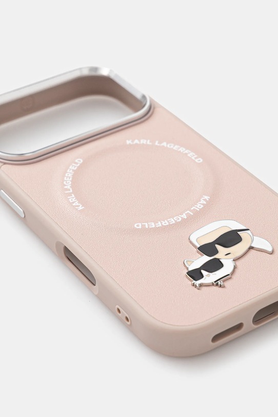 Karl Lagerfeld etui na telefon iPhone 17 Pro KLHMP17LPSMLRKCP różowy AA00