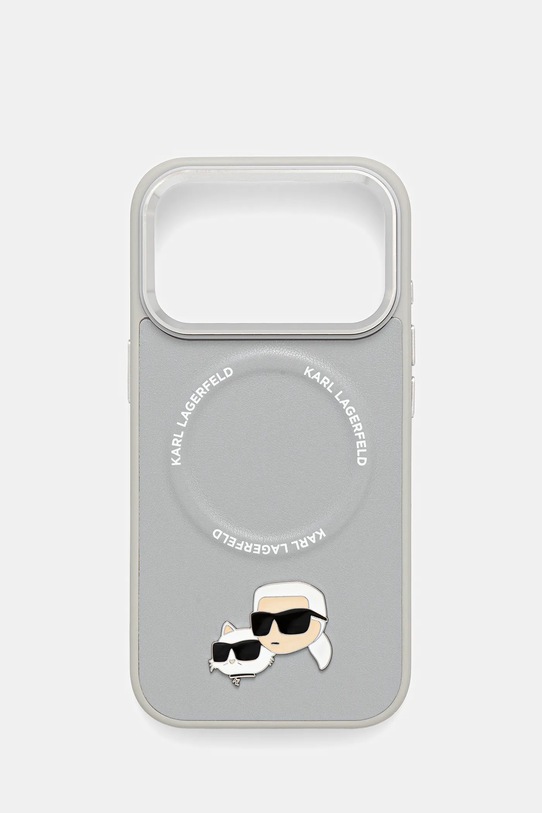 Karl Lagerfeld etui na telefon iPhone 17 Pro aplikacja szary KLHMP17LPSMLRKCG