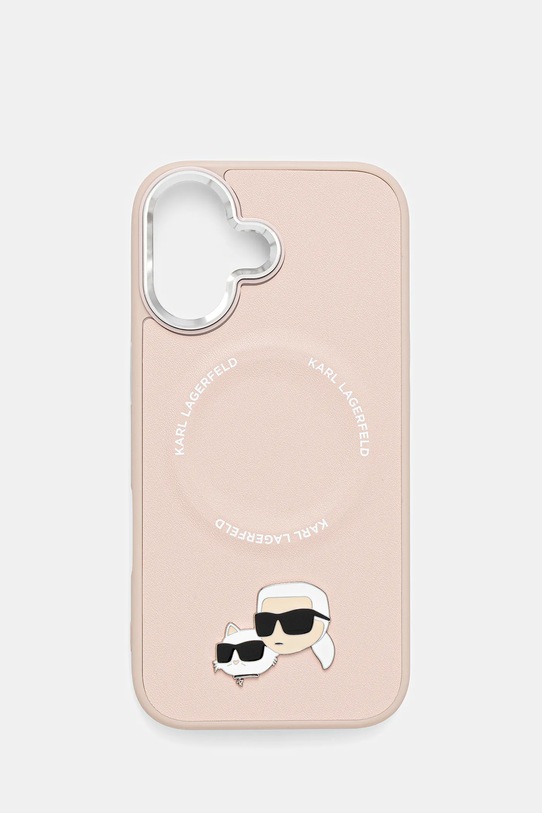 Karl Lagerfeld husă pentru telefon iPhone 17 print roz KLHMP17SPSMLRKCP