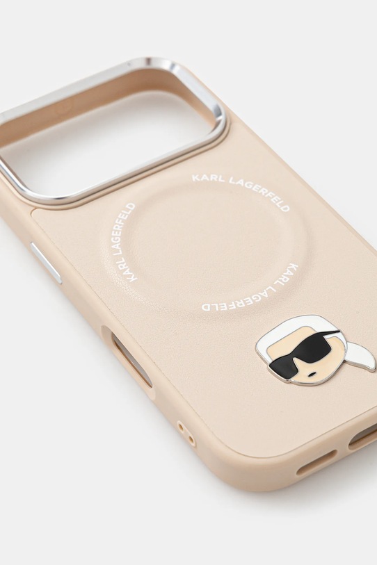 Karl Lagerfeld etui na telefon iPhone 17 Pro KLHMP17LPSMLRKLE beżowy AA00
