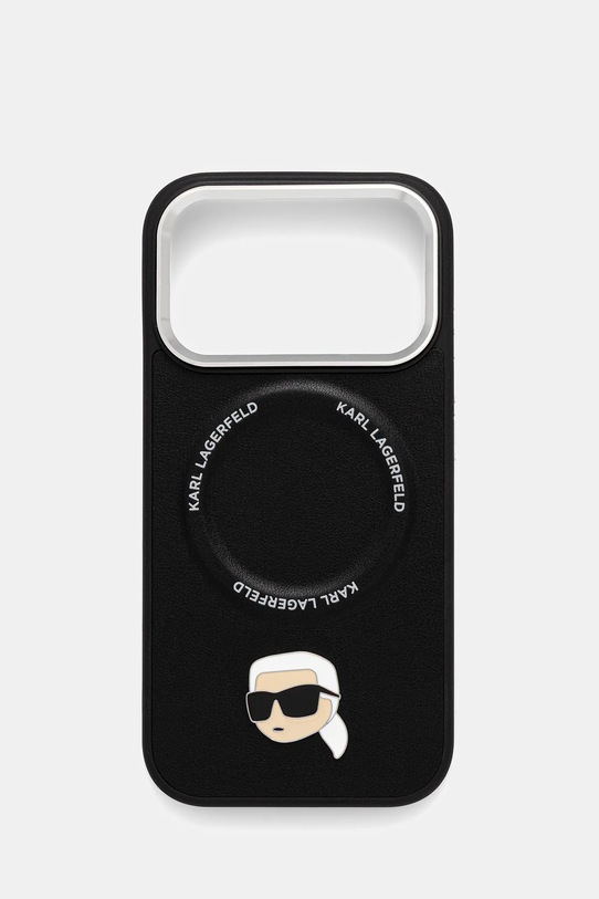 Karl Lagerfeld etui na telefon iPhone 17 Pro aplikacja czarny KLHMP17LPSMLRKLK