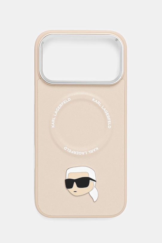 Karl Lagerfeld etui na telefon iPhone 17 Pro Max na telefon beżowy KLHMP17XPSMLRKLE