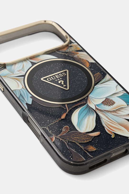 Guess etui na telefon iPhone 17 Pro Max GUHMP17XHFLPEDK czarny AA00