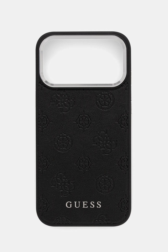 Guess etui na telefon iPhone 17 Pro Max wzorzyste czarny GUHMP17XPSPOSSSK