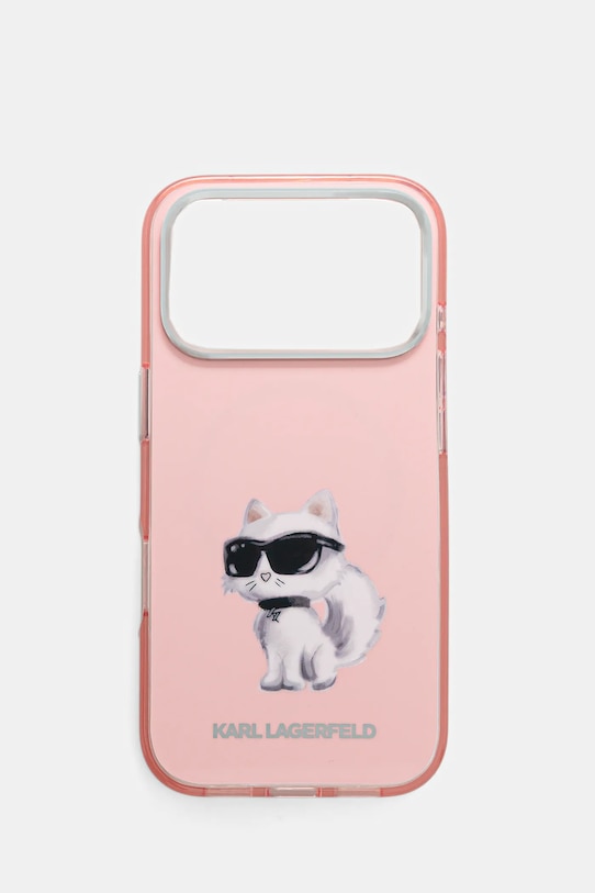 Karl Lagerfeld etui na telefon iPhone 17 Pro na telefon różowy KLHMP17LHMCHAQOP