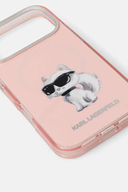 Karl Lagerfeld etui na telefon iPhone 17 Pro KLHMP17LHMCHAQOP różowy AA00