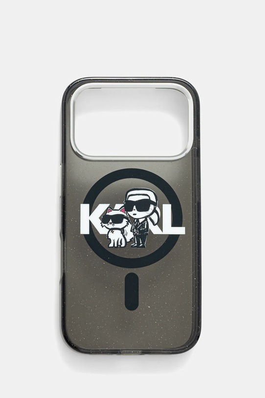 Karl Lagerfeld etui na telefon iPhone 17 Pro na telefon czarny KLHMP17LHGKCGKBK