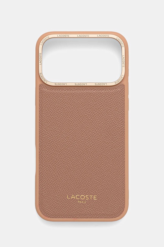 Lacoste etui na telefon iPhone 17 Pro Max na telefon brązowy LCHMP17XPCEGP