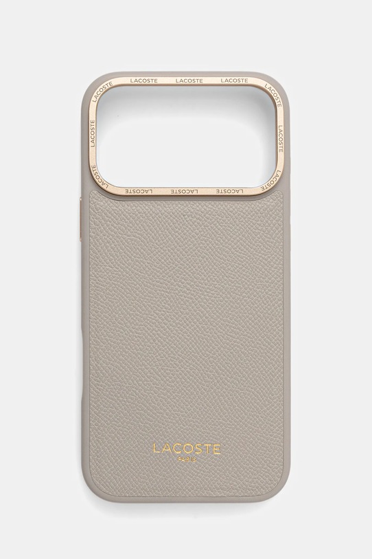 Lacoste etui na telefon iPhone 17 Pro Max na telefon beżowy LCHMP17XPCEGT