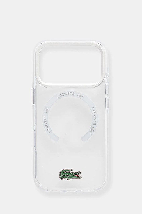 Lacoste etui na telefon iPhone 17 Pro na telefon transparentny LCHMP17LUGTEH