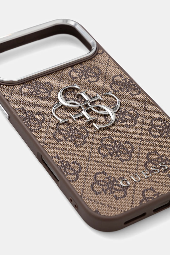 Guess etui na telefon iPhone 17 Pro Max GUHCP17XP4G4SMCW brązowy AA00