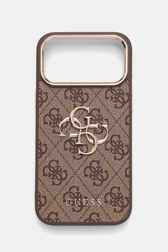 Guess etui na telefon iPhone 17 Pro Max na telefon brązowy GUHCP17X4GMGCBR