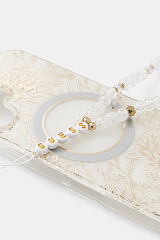 Guess etui na telefon iPhone 17 GUHMP17SHCPOFPH beżowy AA00