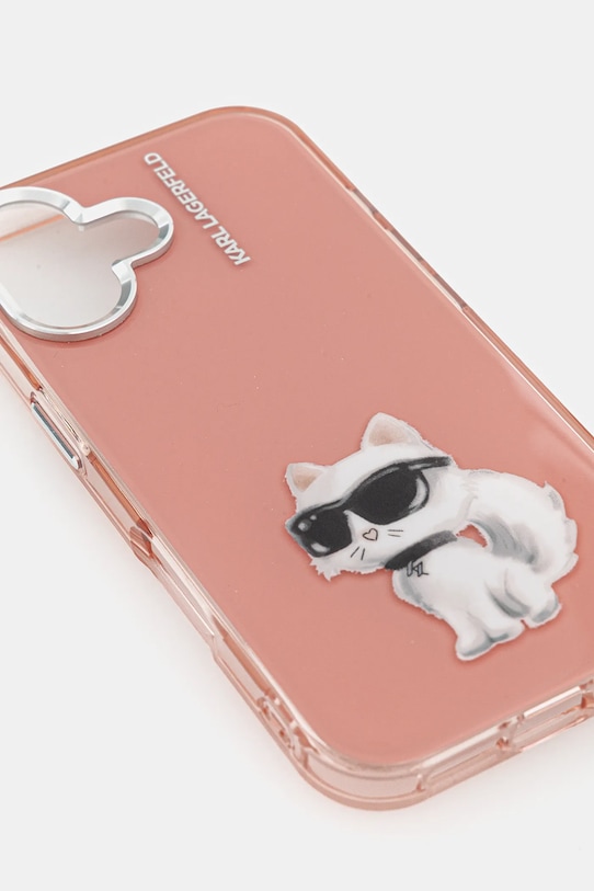Karl Lagerfeld etui na telefon iPhone 16 KLHCP16SHMCHAQP różowy AA00