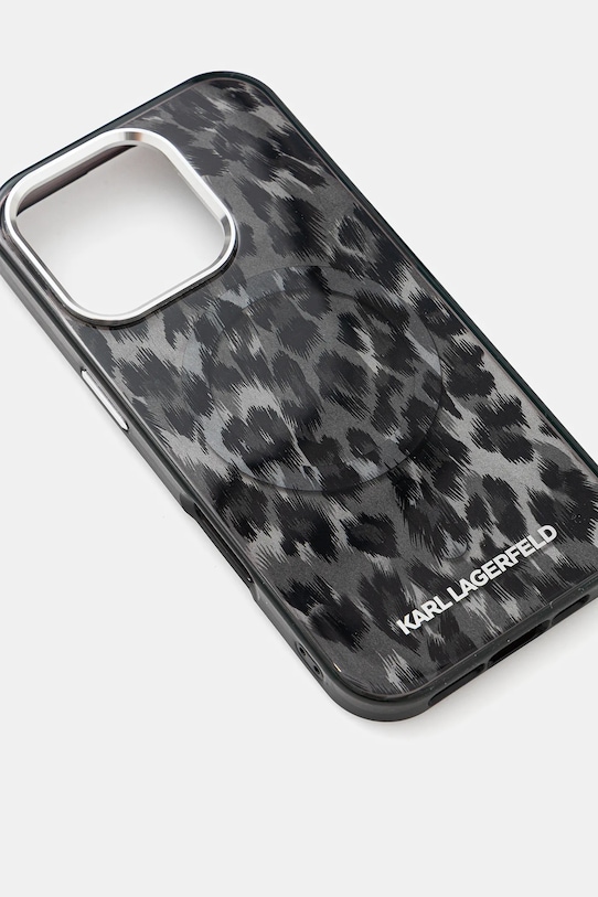 Karl Lagerfeld etui na telefon iPhone 16 Pro KLHMP16LHDLEOICK szary AA00