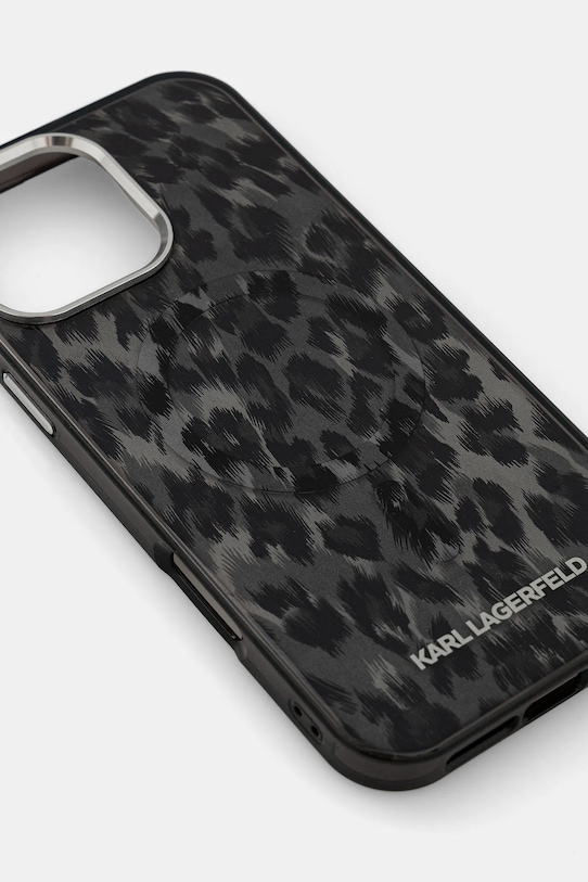 Karl Lagerfeld etui na telefon iPhone 16 Pro Max KLHMP16XHDLEOICK szary AA00