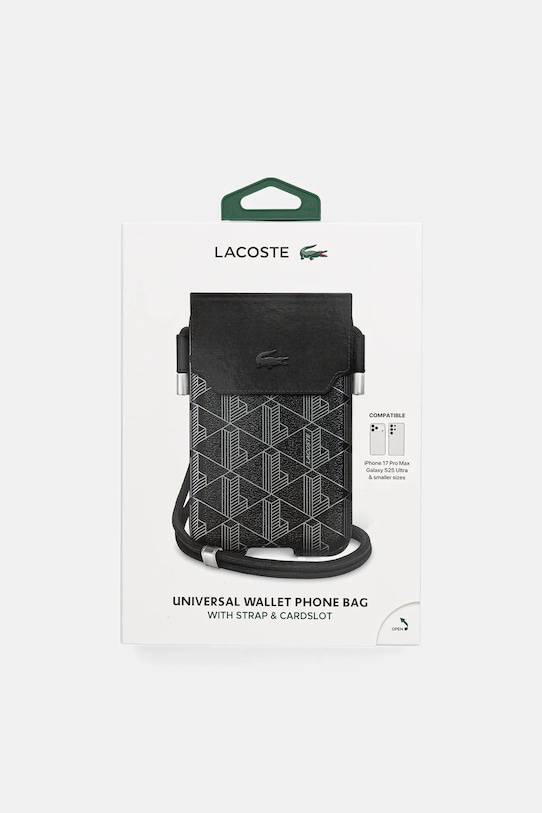 Lacoste pokrowiec na telefon LCPSP17XPBSK czarny