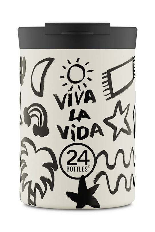 24bottles kubek Travel Tumbler 350 Viva la Vida biały Travel.Tumbler.350.Viva