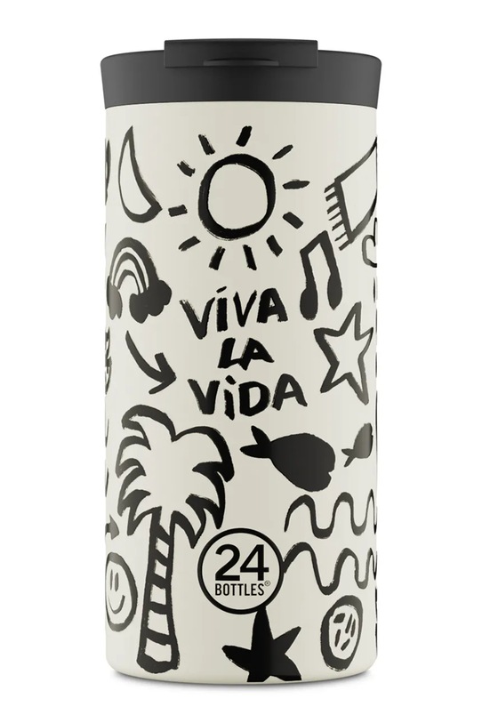 24bottles butelka Travel Tumbler 600 Viva la Vida biały Travel.Tumbler.600.Viva