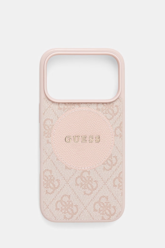 Guess etui na telefon iPhone 17 Pro drobny wzór różowy GUHMP17LP4PGRSGP