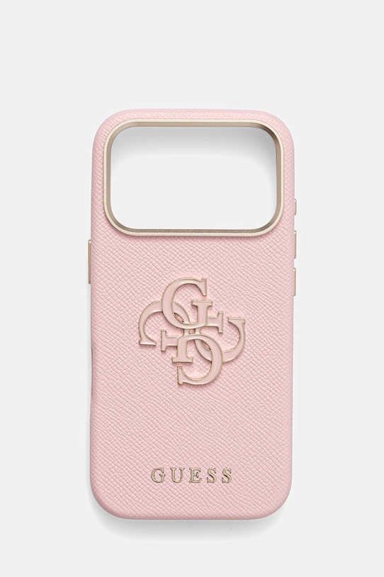 Puzdro na mobil Guess iPhone 17 Pro nášivka ružová GUHCP17L5PS4RGGP