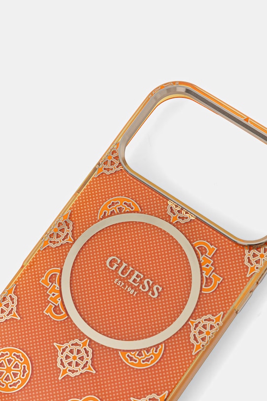 Puzdro na mobil Guess iPhone 17 Pro Max GUHMP17X5HPOEDO oranžová AA00