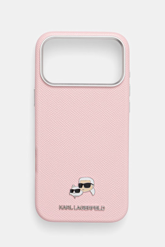 Чохол на телефон Karl Lagerfeld iPhone 17 Pro Max для телефону рожевий KLHMP17X6PFKCLP