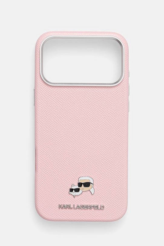 Чохол на телефон Karl Lagerfeld iPhone 17 Pro Max для телефону рожевий KLHMP17X6PFKCLP