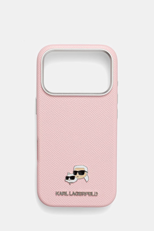 Чохол на телефон Karl Lagerfeld iPhone 17 Pro аплікація рожевий KLHMP17L6PFKCLP