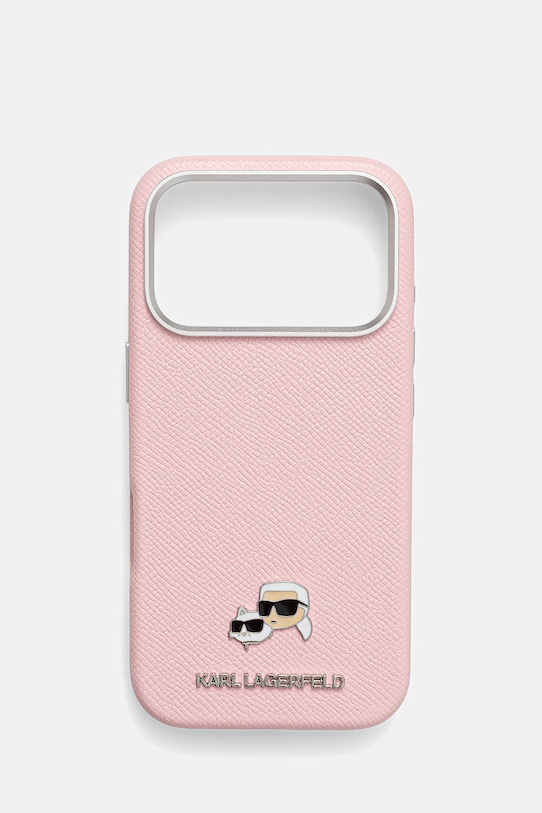Чохол на телефон Karl Lagerfeld iPhone 17 Pro аплікація рожевий KLHMP17L6PFKCLP