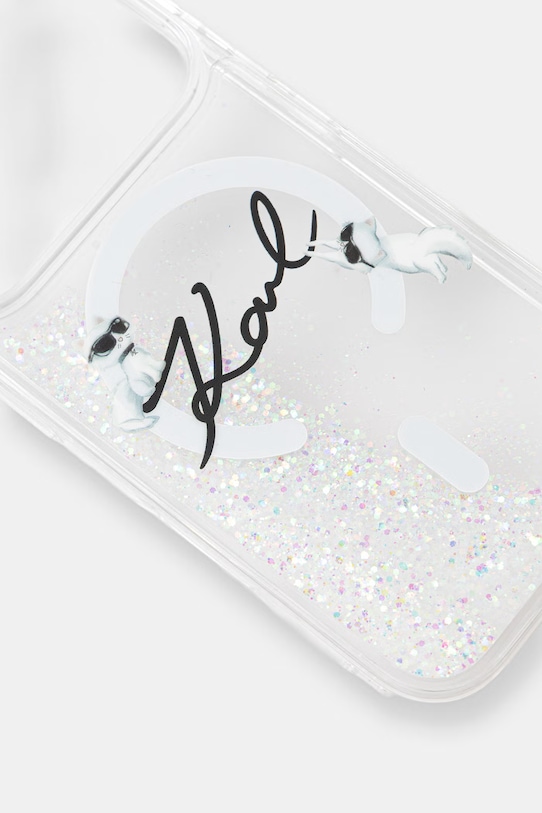 Puzdro na mobil Karl Lagerfeld iPhone 17 Pro KLHMP17L6LKSCAMT priesvitná AA00