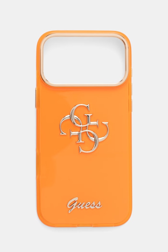 Guess etui na telefon iPhone 17 Pro Max pomarańczowy GUHCP17X5HC4MLSO