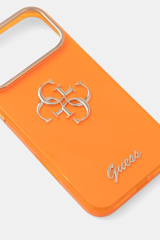 Guess etui na telefon iPhone 17 Pro Max GUHCP17X5HC4MLSO pomarańczowy AA00