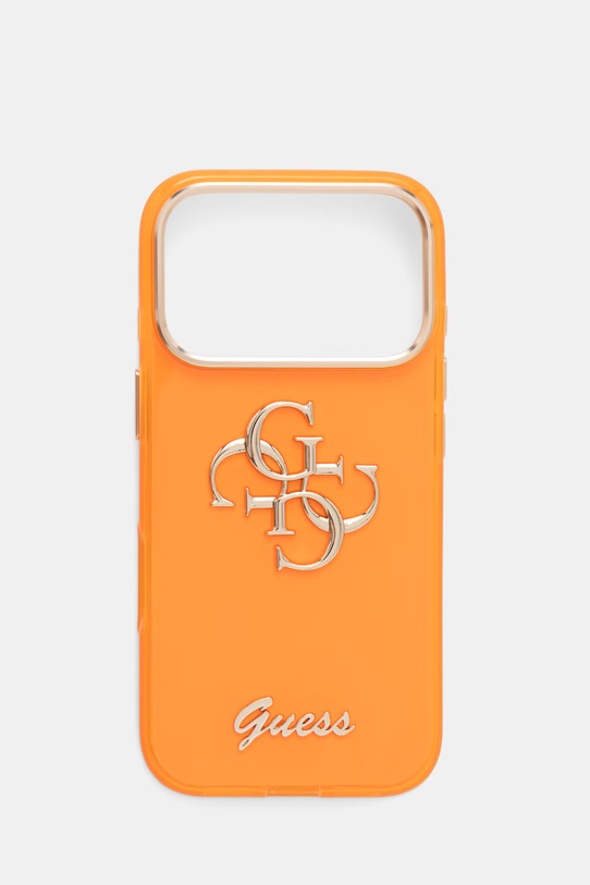 Guess etui na telefon iPhone 17 Pro pomarańczowy GUHCP17L5HC4MLSO