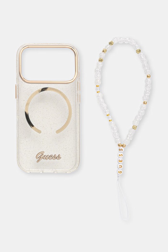 Guess Etui na telefon iPhone 17 Pro transparentny GUHMP17L5HTGSMSH