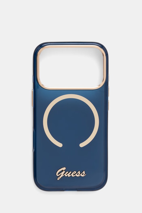 Guess etui na telefon iPhone 17 Pro niebieski GUHMP17L5HTCSMSB