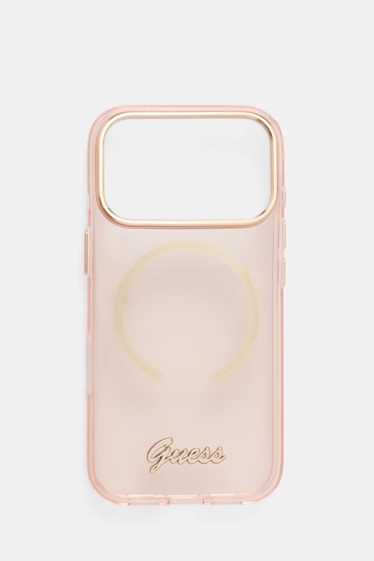 Guess etui na telefon iPhone 17 Pro różowy GUHMP17L5HTCSMSP