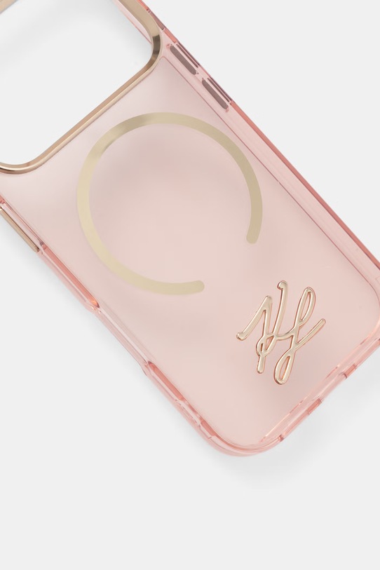Karl Lagerfeld etui na telefon iPhone 17 Pro KLHMP17L5HSKMEDP różowy AA00