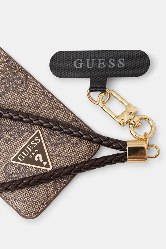 Guess etui na karty GUBPWMWSP4GTW brązowy AA00