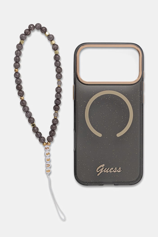 Guess etui na telefon iPhone 17 Pro Max czarny GUHMP17X5HTGSMSK