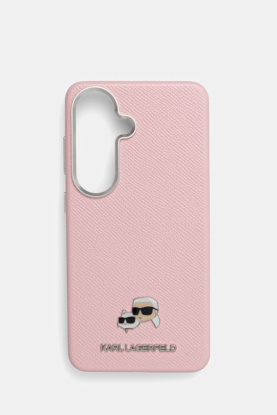 Karl Lagerfeld etui na telefon z imitacji skóry Samsung Galaxy S26 różowy KLHMS26S6PFKCLP
