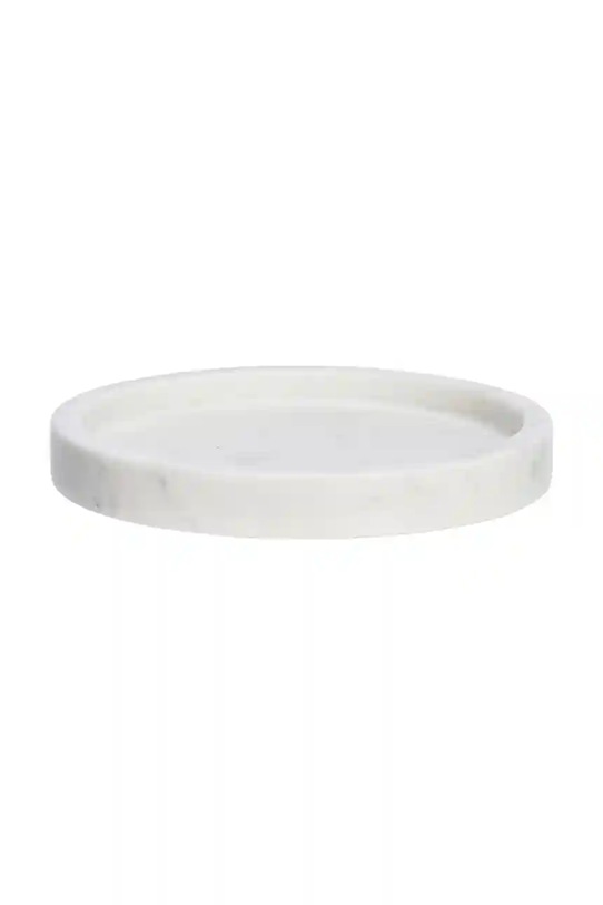 Madam Stoltz taca dekoracyjna 20 cm biały KT29605WH
