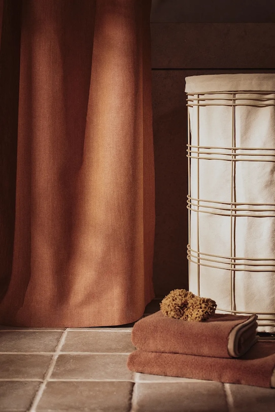 Ferm Living sprchový záves bavlnený 205 x 160 cm 1104272793 ružová AA00